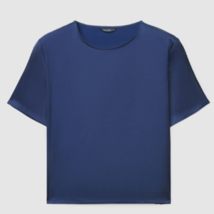 T-shirt simil satin a tinta unita
